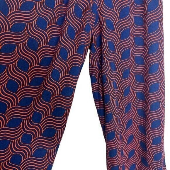 Escapada Living navy & Red Geometric Wide Leg Palazzo Pants Size Small - Picture 6 of 10